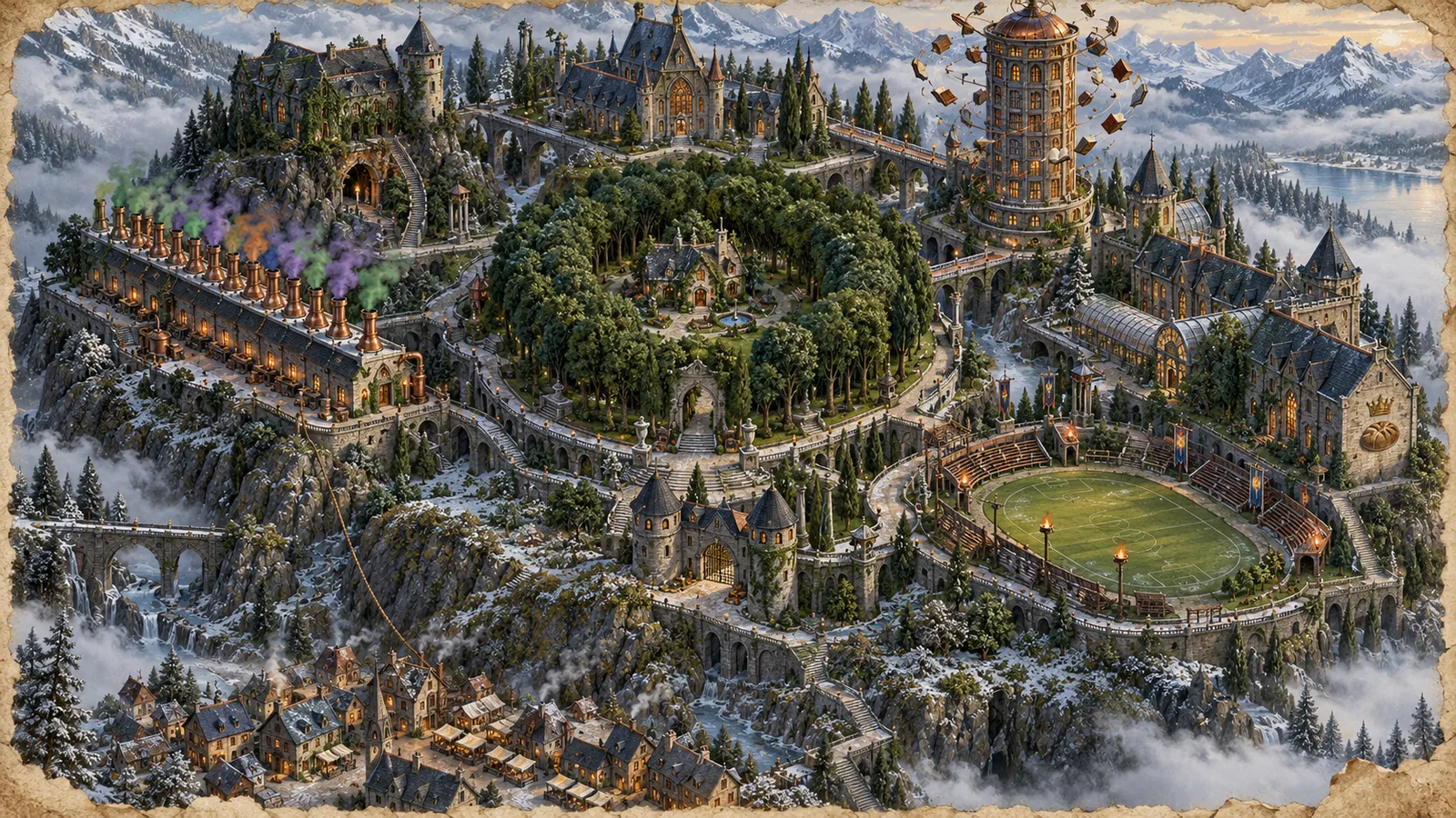 O mapa do mundo do Matinho visto de cima